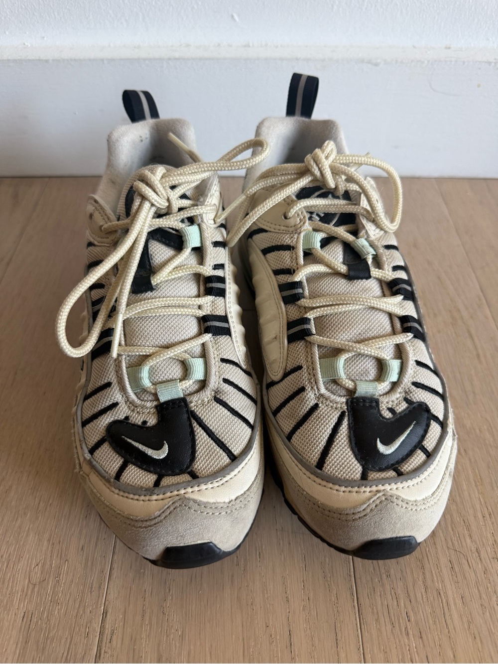 Nike Air Max 98 Beige and Black Athletic Sneakers 5.5/ Women’s 7.5